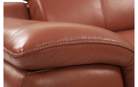 9762 DivanItalia Camel Power Reclining Sofa and Loveseat Set – Top Grain Italian LeatherModel:  9762-CAMEL-2PC