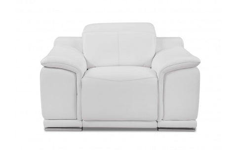 9762 DivanItalia White Power Reclining Chair – Top Grain Italian LeatherModel:  9762-WHITE-CH