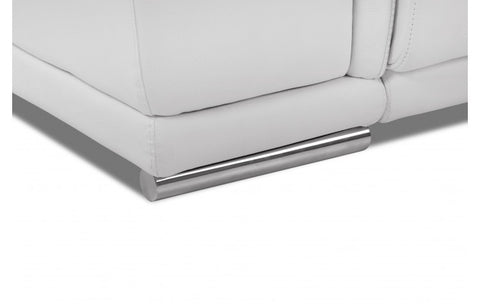 9762 DivanItalia White Power Reclining Sofa – Top Grain Italian LeatherModel:  9762-WHITE-S
