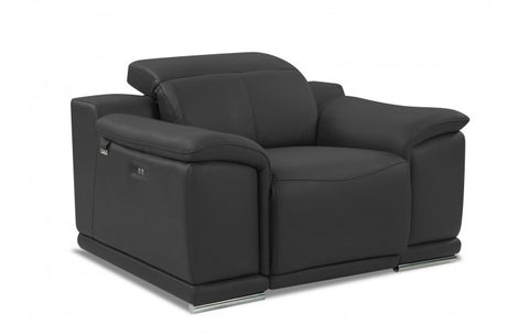 9762 DivanItalia Dark Gray Power Reclining Chair – Top Grain Italian LeatherModel:  9762-DARK_GRAY-CH
