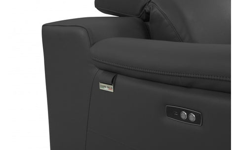 903 DivanItalia Dark Gray Sofa and Loveseat Set – Top Grain Italian LeatherModel:  903-DARK_GRAY-2PC