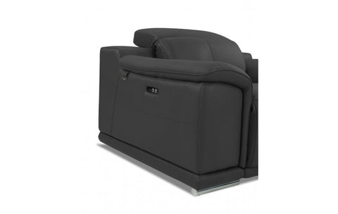 903 DivanItalia Dark Gray Sofa and Loveseat Set – Top Grain Italian LeatherModel:  903-DARK_GRAY-2PC