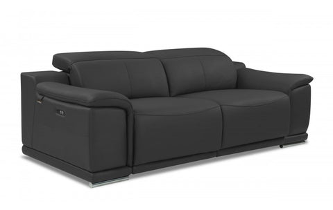 9762 DivanItalia Dark Gray Power Reclining Sofa – Top Grain Italian LeatherModel:  9762-DARK_GRAY-S
