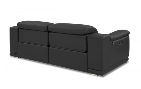 9762 DivanItalia Dark Gray Power Reclining Sofa – Top Grain Italian LeatherModel:  9762-DARK_GRAY-S
