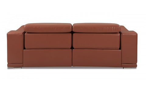 9762 DivanItalia Camel Power Reclining Sofa – Top Grain Italian LeatherModel:  9762-CAMEL-S