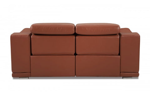9762 DivanItalia Camel Power Reclining Sofa and Loveseat Set – Top Grain Italian LeatherModel:  9762-CAMEL-2PC