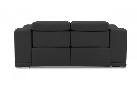 9762 DivanItalia Dark Gray Power Reclining Sofa and Loveseat Set – Top Grain Italian LeatherModel:  9762-DARK_GRAY-2PC