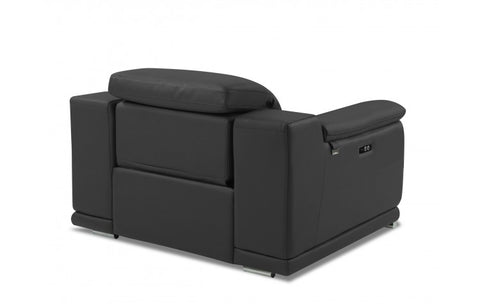 9762 DivanItalia Dark Gray Power Reclining Chair – Top Grain Italian LeatherModel:  9762-DARK_GRAY-CH