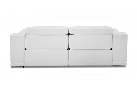 9762 DivanItalia White Power Reclining Sofa – Top Grain Italian LeatherModel:  9762-WHITE-S