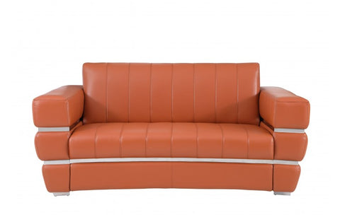 904 DivanItalia Camel Sofa and Loveseat Set – Top Grain Italian LeatherModel:  904-CAMEL-2PC