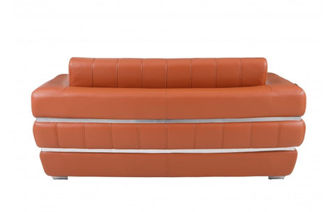 904 DivanItalia Camel Sofa and Loveseat Set – Top Grain Italian LeatherModel:  904-CAMEL-2PC