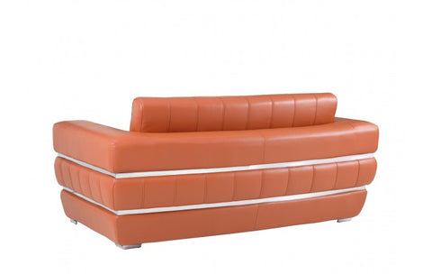 904 DivanItalia Camel Sofa and Loveseat Set – Top Grain Italian LeatherModel:  904-CAMEL-2PC