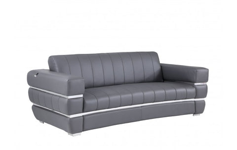 904 DivanItalia Dark Gray Sofa – Top Grain Italian LeatherModel:  904-DK_GRAY-S