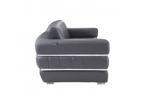 904 DivanItalia Dark Gray Sofa – Top Grain Italian LeatherModel:  904-DK_GRAY-S