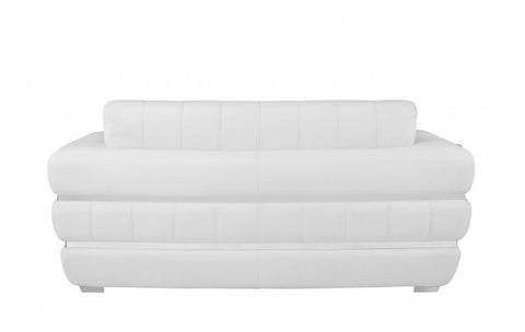 904 DivanItalia White Sofa and Loveseat Set – Top Grain Italian LeatherModel:  904-WHITE-2PC