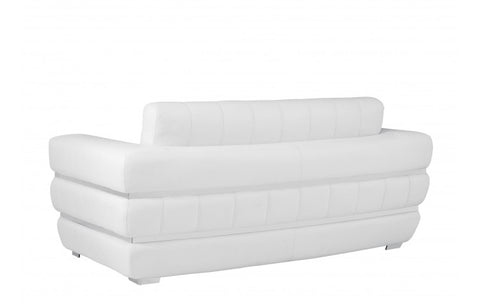 904 DivanItalia White Sofa and Loveseat Set – Top Grain Italian LeatherModel:  904-WHITE-2PC