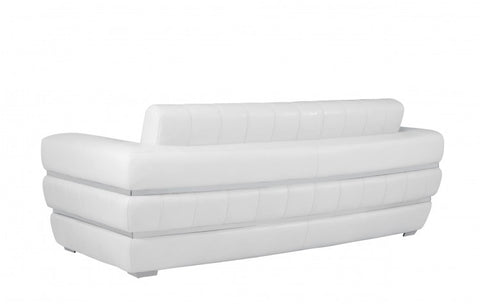 904 DivanItalia White Sofa – Top Grain Italian LeatherModel:  904-WHITE-S