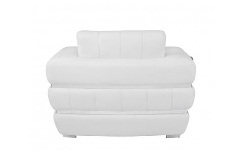 904 DivanItalia White Chair – Top Grain Italian LeatherModel:  904-WHITE-CH