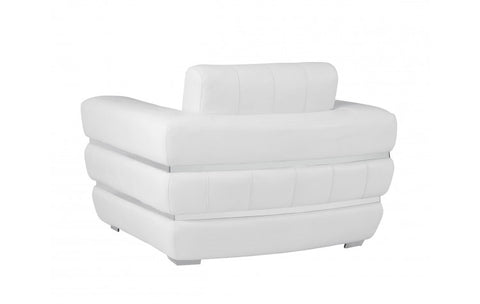 904 DivanItalia White Chair – Top Grain Italian LeatherModel:  904-WHITE-CH