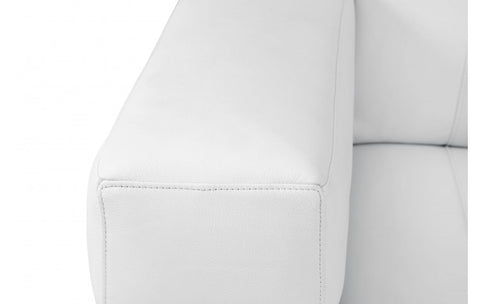 904 DivanItalia White Sofa and Loveseat Set – Top Grain Italian LeatherModel:  904-WHITE-2PC