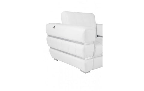 904 DivanItalia White Chair – Top Grain Italian LeatherModel:  904-WHITE-CH