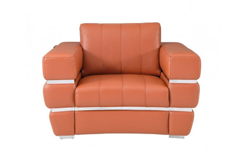 904 DivanItalia Camel Chair – Top Grain Italian LeatherModel:  904-CAMEL-CH