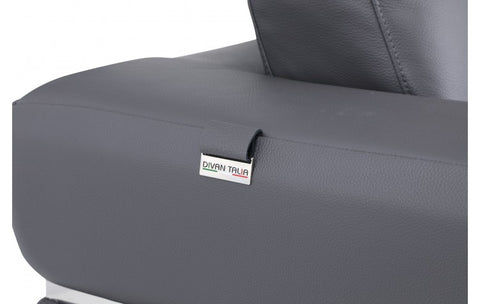 904 DivanItalia Dark Gray Chair – Top Grain Italian LeatherModel:  904-DK_GRAY-CH