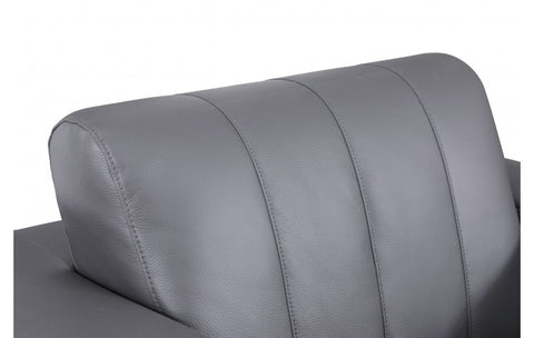 904 DivanItalia Dark Gray Chair – Top Grain Italian LeatherModel:  904-DK_GRAY-CH