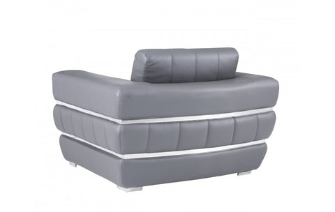 904 DivanItalia Dark Gray Chair – Top Grain Italian LeatherModel:  904-DK_GRAY-CH