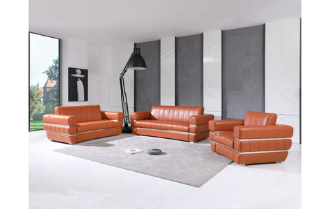 904 DivanItalia Camel Sofa Set – Top Grain Italian LeatherModel:  904-CAMEL