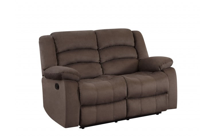 9824 Brown Microfiber Fabric Reclining LoveseatModel:  9824-BROWN-L