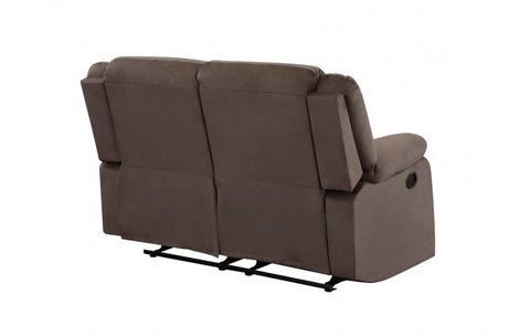 9824 Brown Microfiber Fabric Reclining LoveseatModel:  9824-BROWN-L