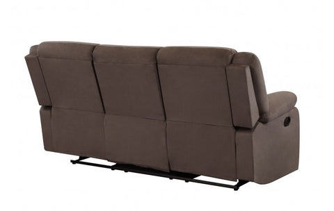 9824 Brown Microfiber Fabric Reclining SofaModel:  9824-BROWN-S