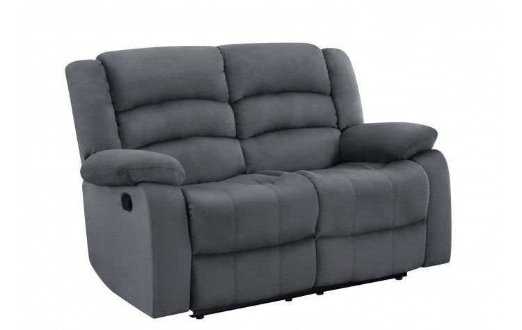 9824 Gray Microfiber Fabric Reclining LoveseatModel:  9824-GRAY-L