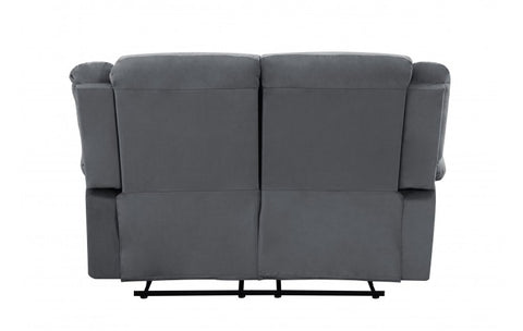 9824 Gray Microfiber Fabric Reclining LoveseatModel:  9824-GRAY-L