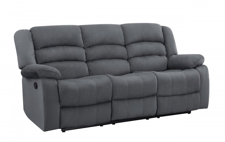 9824 Gray Microfiber Fabric Reclining SofaModel:  9824-GRAY-S