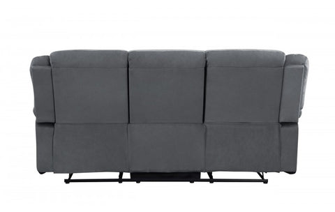 9824 Gray Microfiber Fabric Reclining SofaModel:  9824-GRAY-S