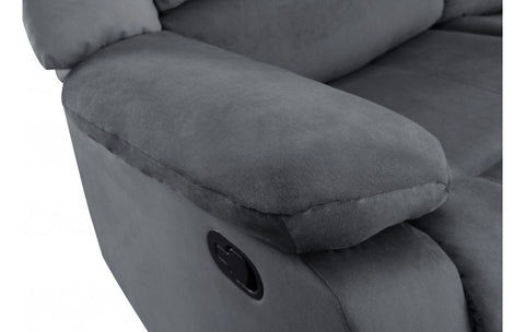 9824 Gray Microfiber Fabric Reclining SofaModel:  9824-GRAY-S
