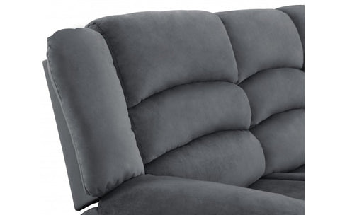 9824 Gray Microfiber Fabric Reclining SofaModel:  9824-GRAY-S