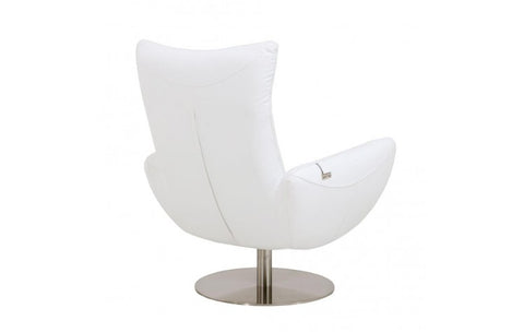 C74 DivanItalia White Lounge Chair – Top Grain Italian LeatherModel:  C74-WHITE-CH