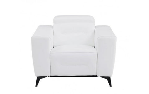 989 DivanItalia White Top Grain Italian Leather Power Reclining ChairModel:  989-WHITE-CH