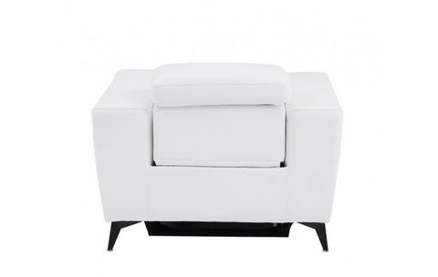 989 DivanItalia White Top Grain Italian Leather Power Reclining ChairModel:  989-WHITE-CH