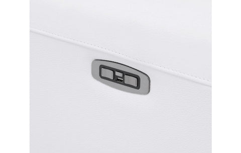 989 DivanItalia White Top Grain Italian Leather Power Reclining ChairModel:  989-WHITE-CH