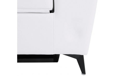 989 DivanItalia White Top Grain Italian Leather Sofa with Power ReclinersModel:  989-WHITE-S