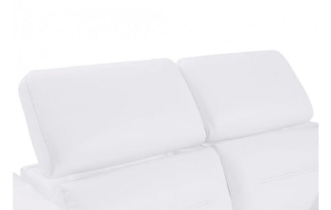 989 DivanItalia White Top Grain Italian Leather Sofa with Power ReclinersModel:  989-WHITE-S