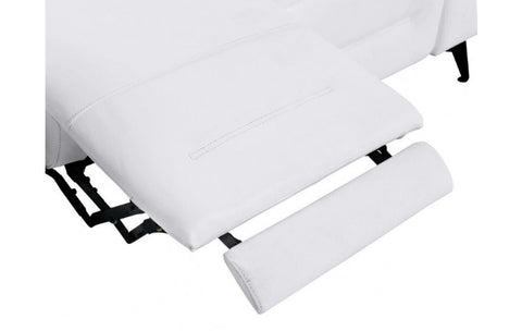 989 DivanItalia White Top Grain Italian Leather Sofa with Power ReclinersModel:  989-WHITE-S
