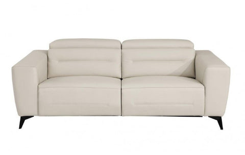 989 DivanItalia Beige Top Grain Italian Leather Sofa with Power ReclinersModel:  989-BEIGE-S