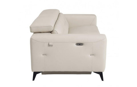 989 DivanItalia Beige Top Grain Italian Leather Sofa with Power ReclinersModel:  989-BEIGE-S