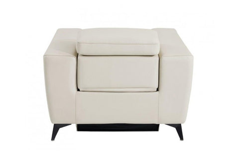 989 DivanItalia Beige Top Grain Italian Leather Power Reclining ChairModel:  989-BEIGE-CH