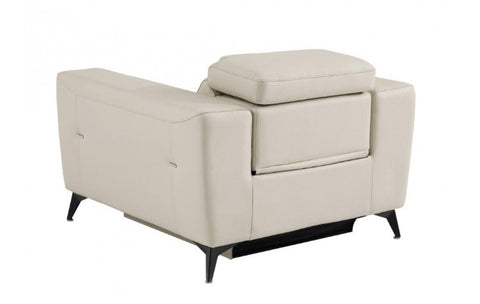 989 DivanItalia Beige Top Grain Italian Leather Power Reclining ChairModel:  989-BEIGE-CH